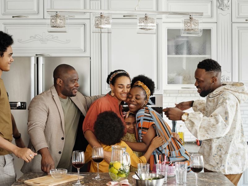 A family gathered together
